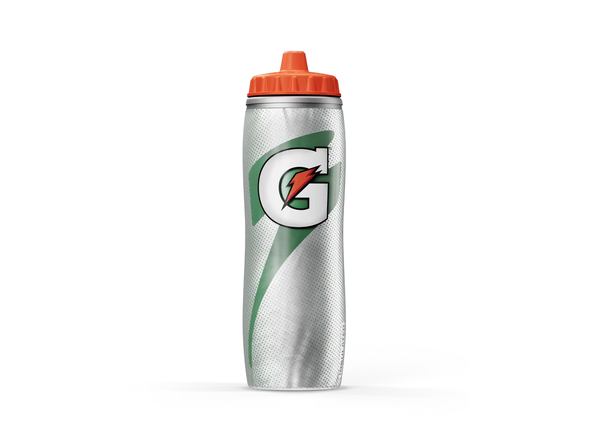 Insulated Squeeze Water Bottle Silver Bottle