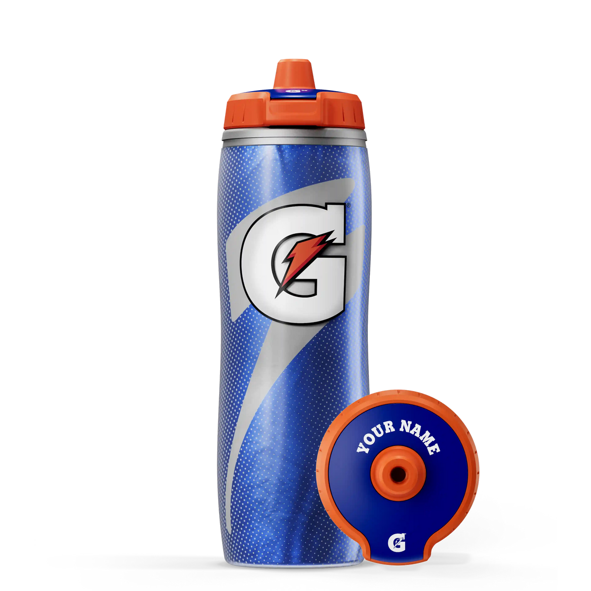 Insulated Squeeze Personalized Water Bottle Blue Bottle