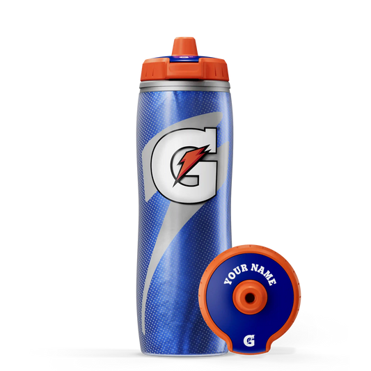 Insulated Squeeze Personalized Water Bottle Blue Bottle
