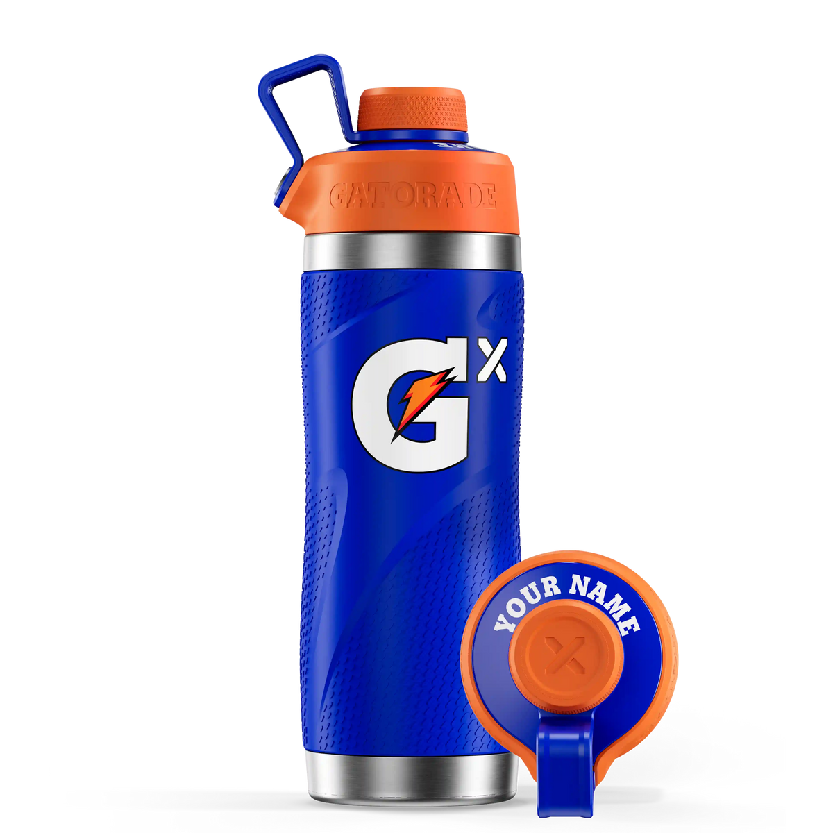 Gx Stainless Steel Bottle Neon Blue Bottle