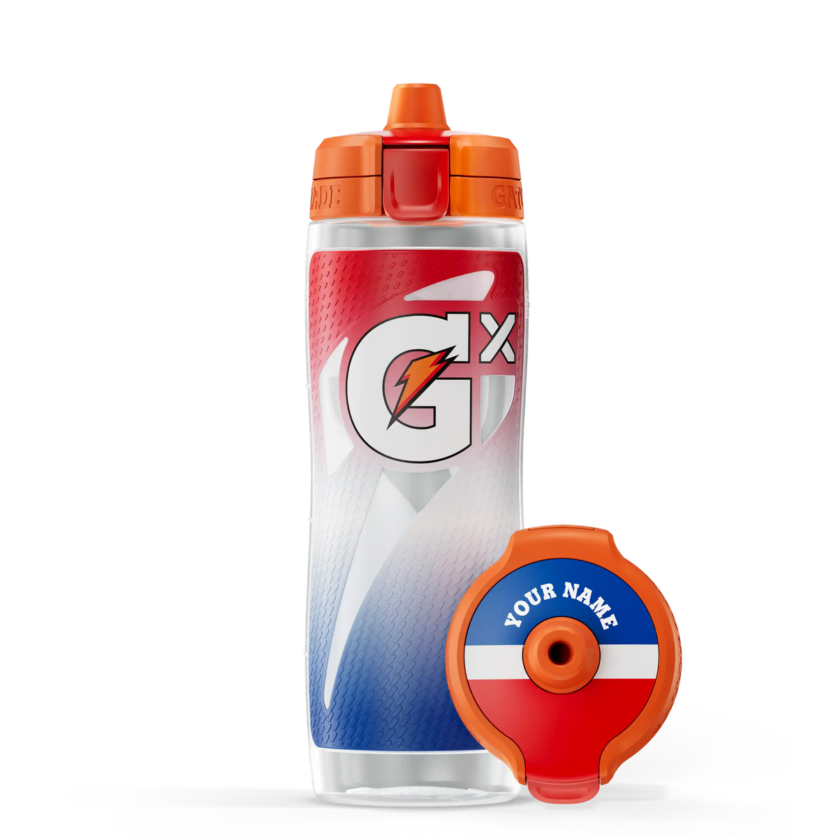 Gx Patterned Water Bottle - Clear Glitched Berry Bottle