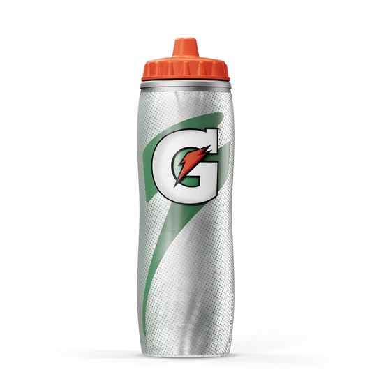 Insulated Squeeze Water Bottle Silver Bottle