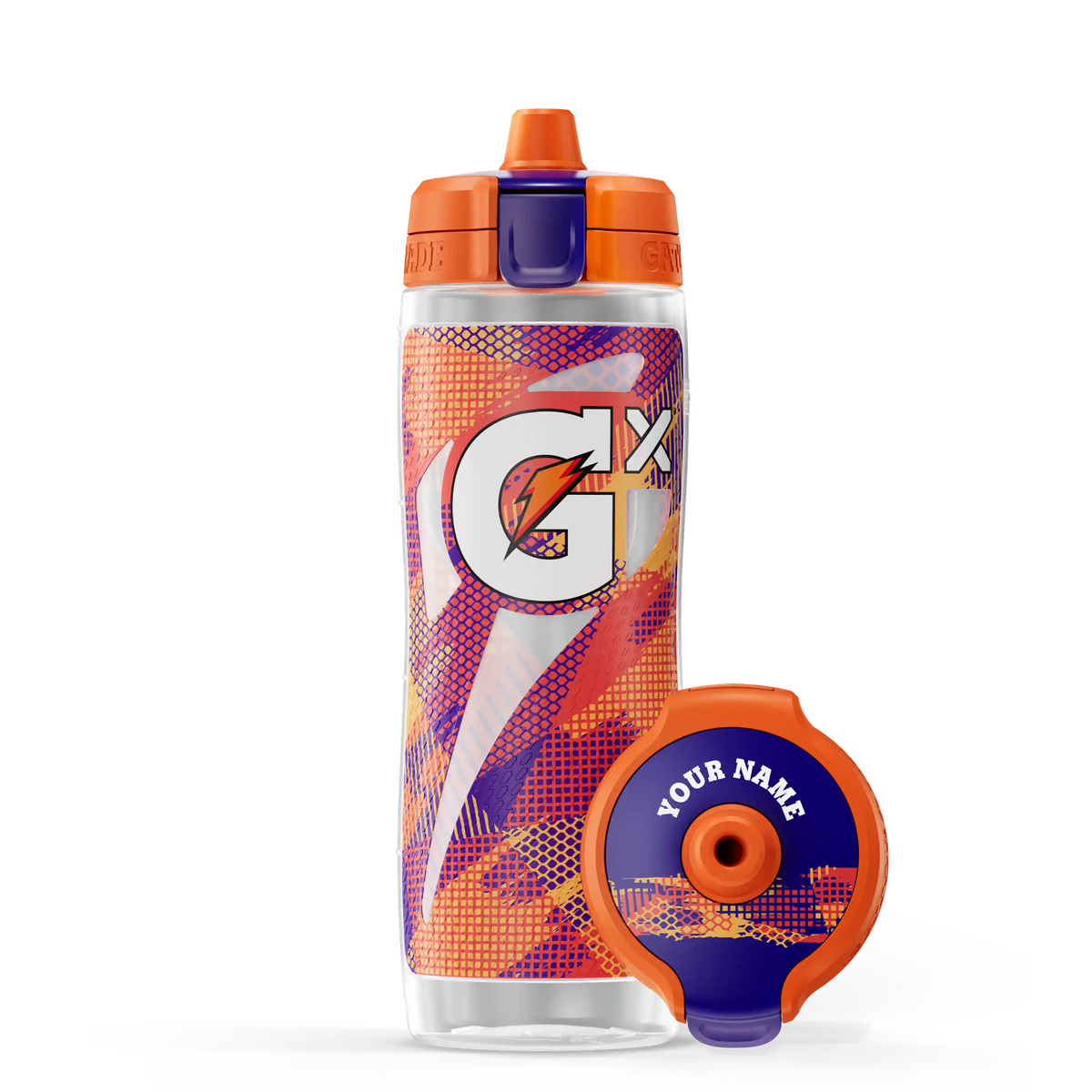 Gx Patterned Water Bottle - Clear Glitched Berry Bottle