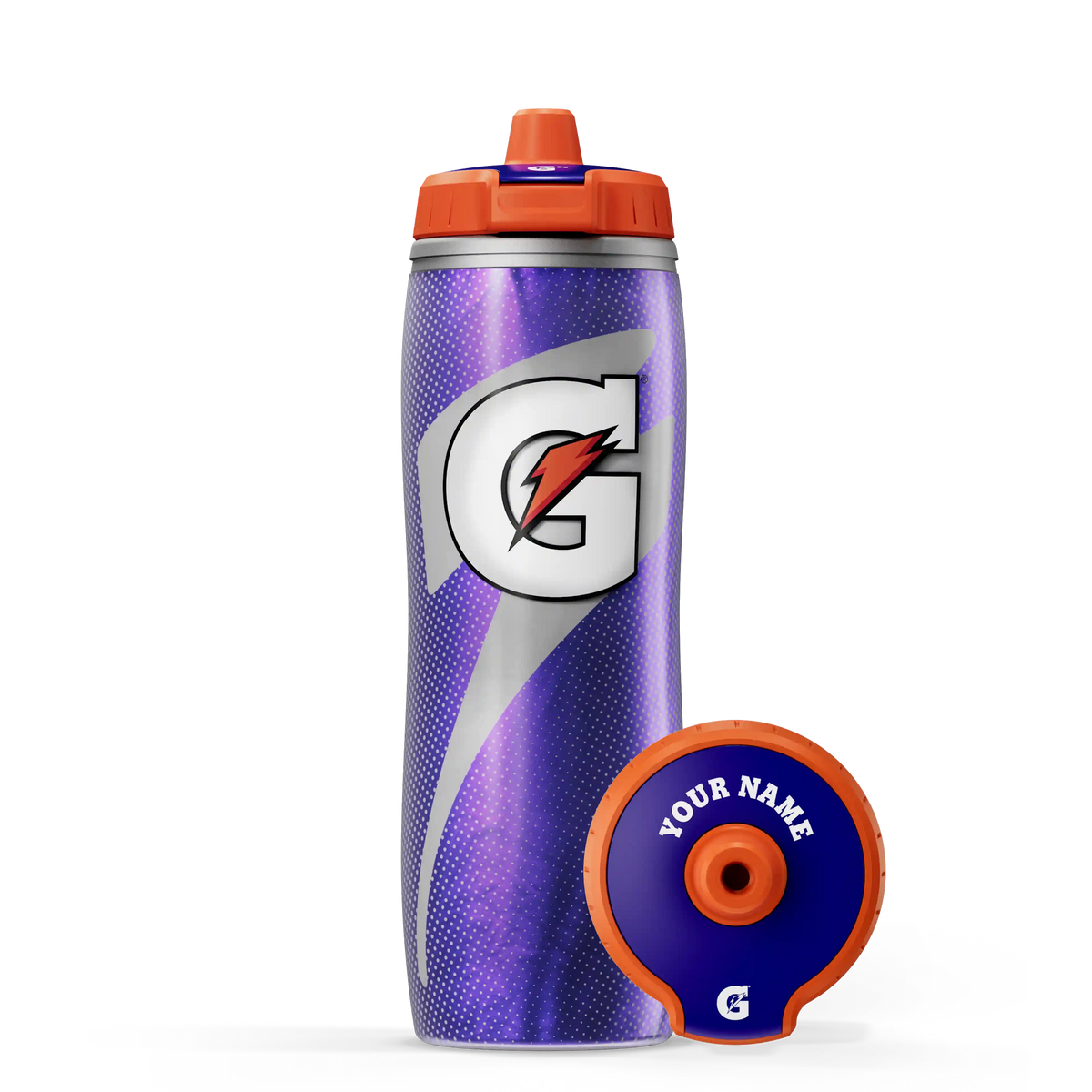Insulated Squeeze Personalized Water Bottle Blue Bottle